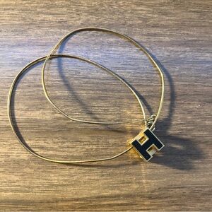 Vintage Hermes H geometric necklace